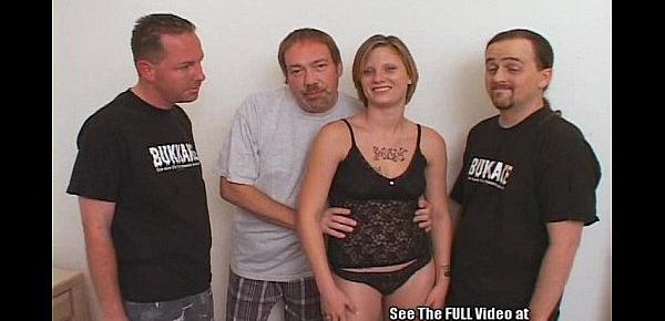  Hood Rat Blonde Group Fuck Sperm Swallow